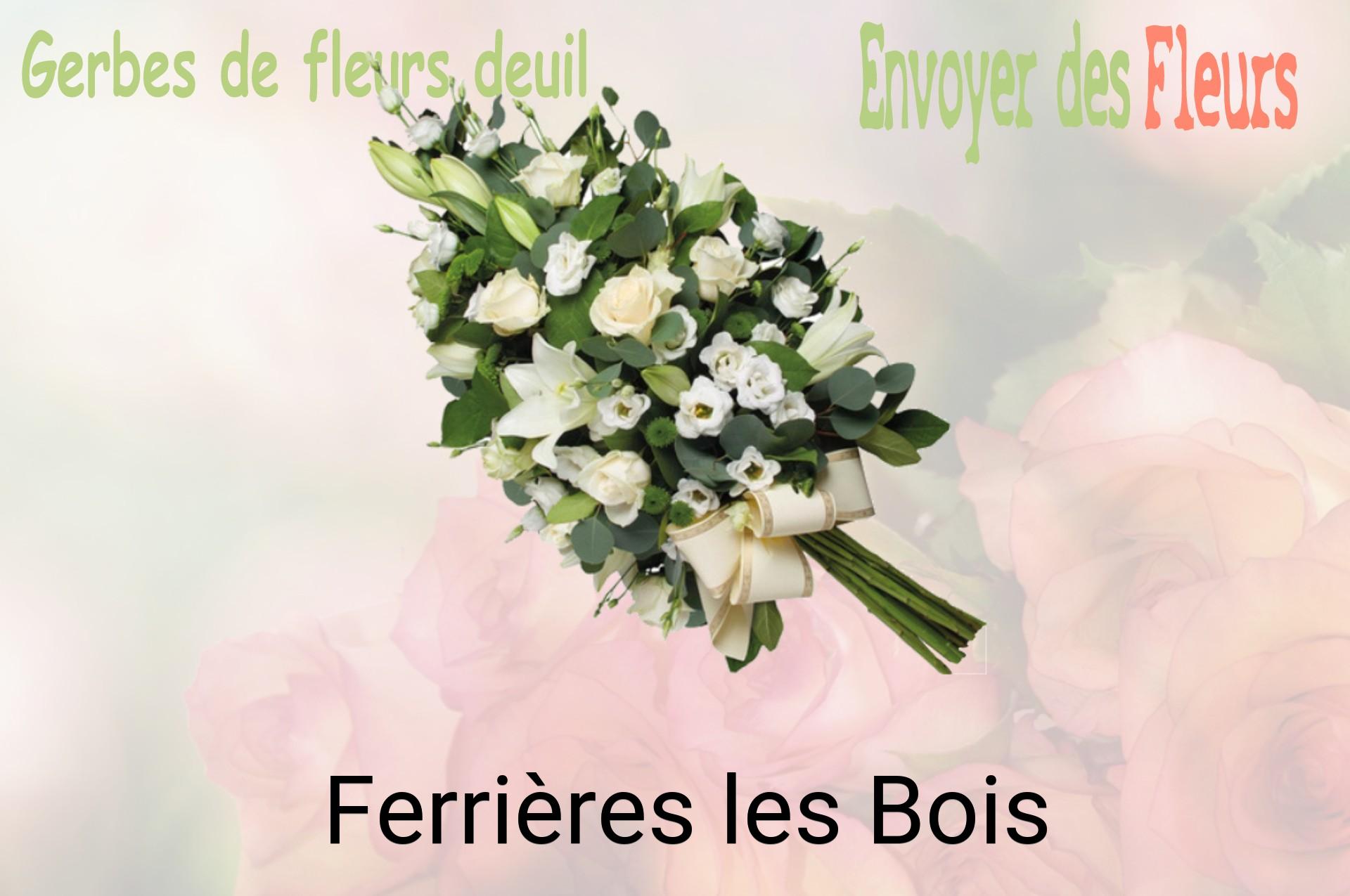 Gerbe de fleurs de deuil livrée à Ferrières-les-Bois